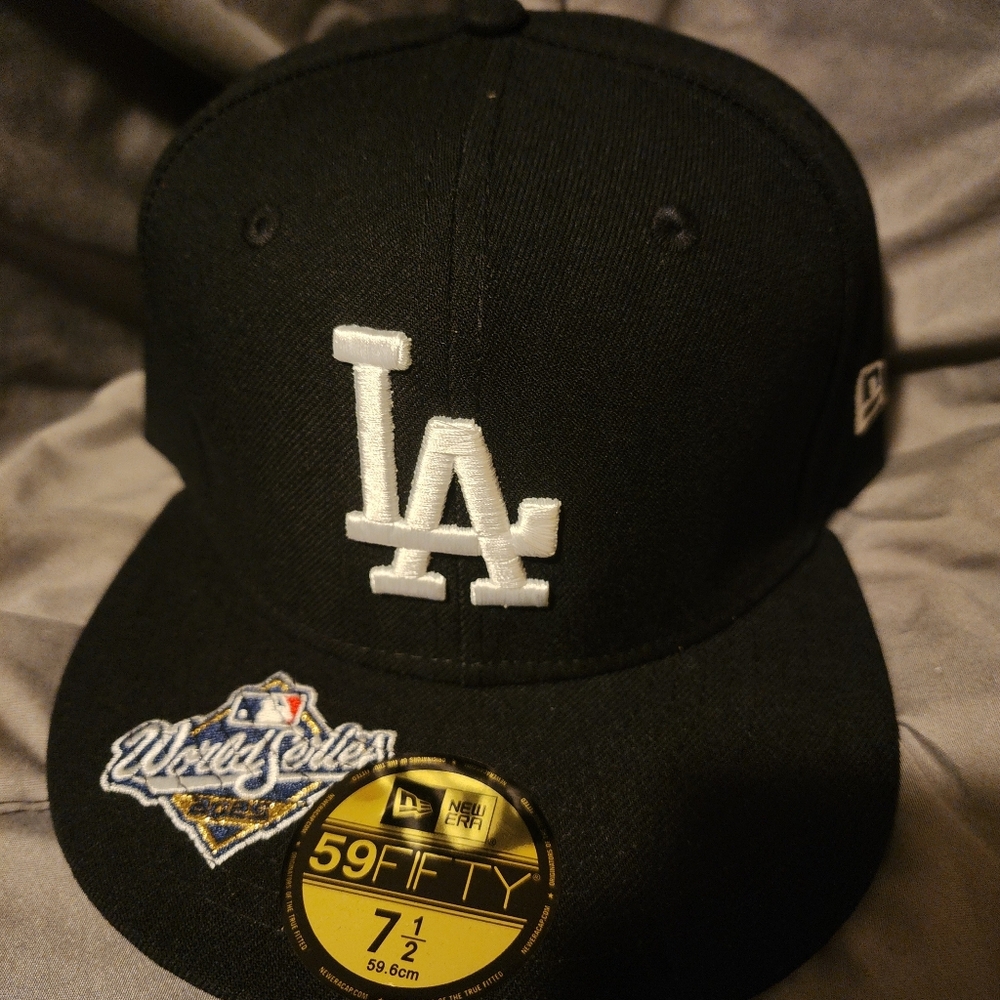 Black LA Dodgers 59FIFTY Cap World Series Edition Size 7½